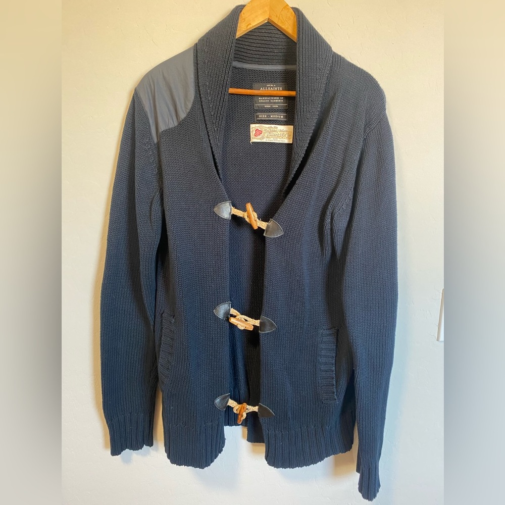 All saints men’s cardigan sweater M